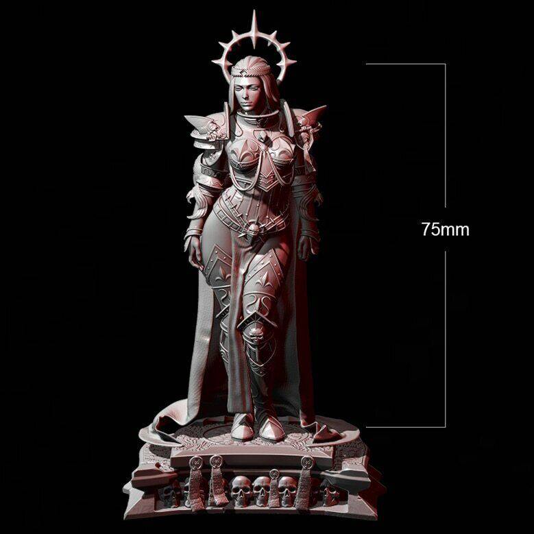 1/24 75mm Resin Model Kit Beautiful Girl Queen 40000 Fantasy Unpainted - Model-Fan-Store