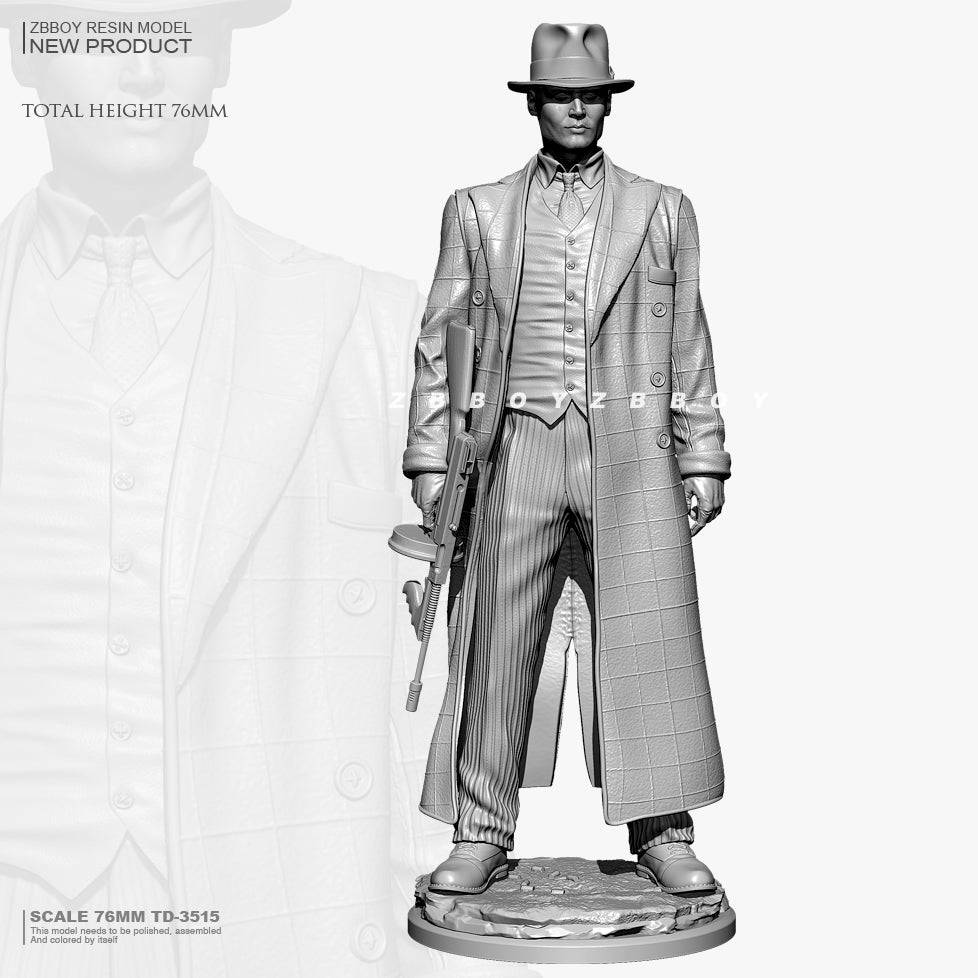 1/24 76mm Resin Model Kit Gangster Mafia Movie TD-3515 Unpainted - Model-Fan-Store