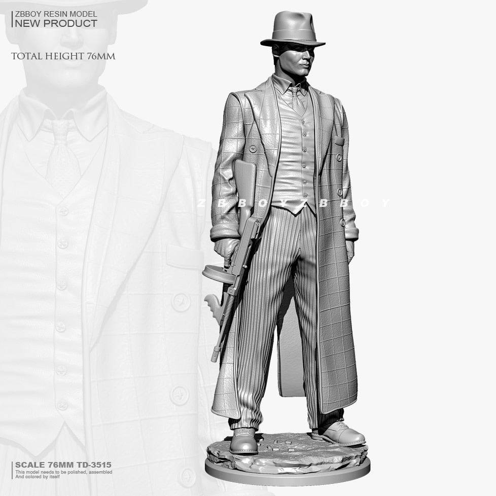 1/24 76mm Resin Model Kit Gangster Mafia Movie TD-3515 Unpainted - Model-Fan-Store