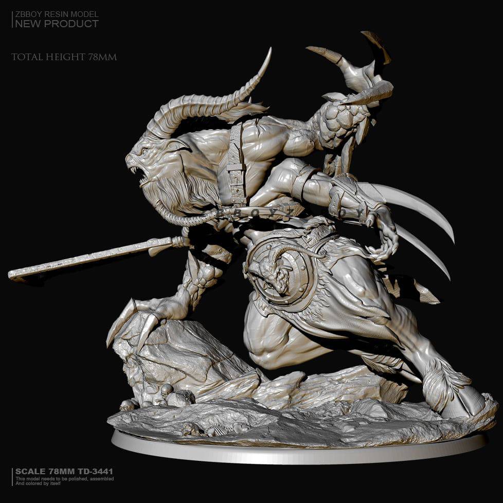 1/24 78mm Resin Model Kit Warrior Monster Fantasy TD-3441 Unpainted - Model-Fan-Store