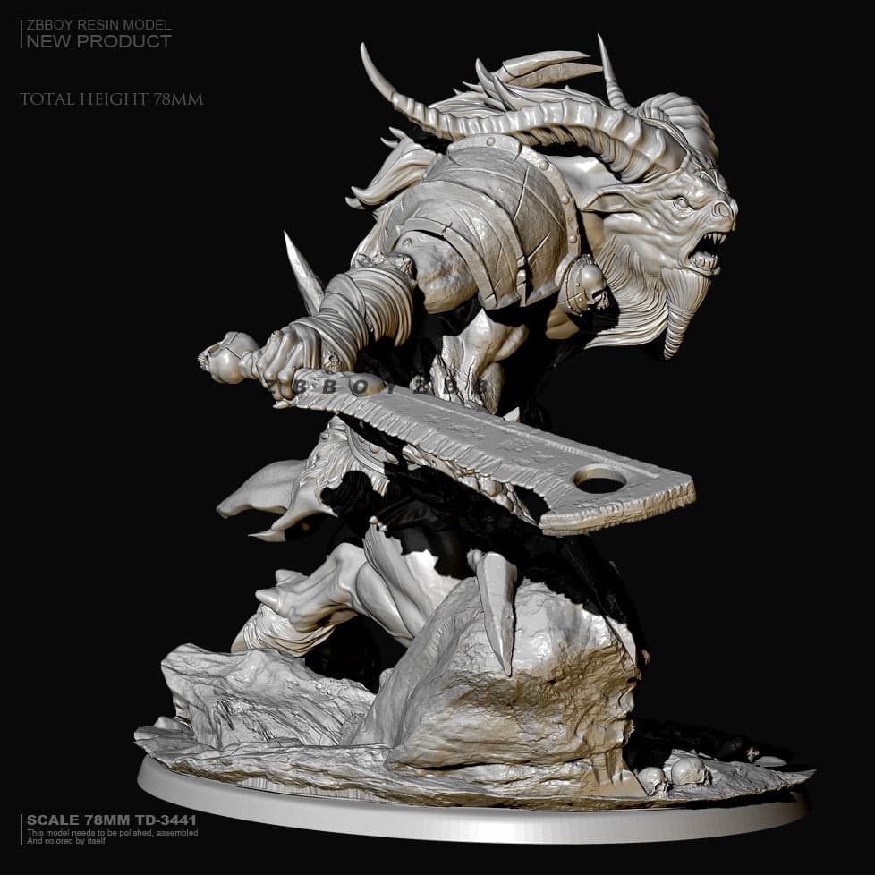 1/24 78mm Resin Model Kit Warrior Monster Fantasy TD-3441 Unpainted - Model-Fan-Store