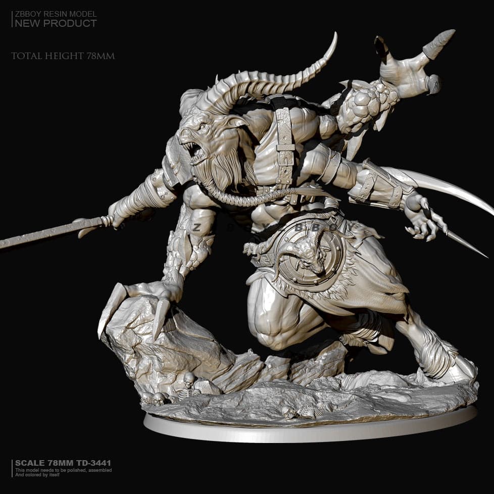 1/24 78mm Resin Model Kit Warrior Monster Fantasy TD-3441 Unpainted - Model-Fan-Store