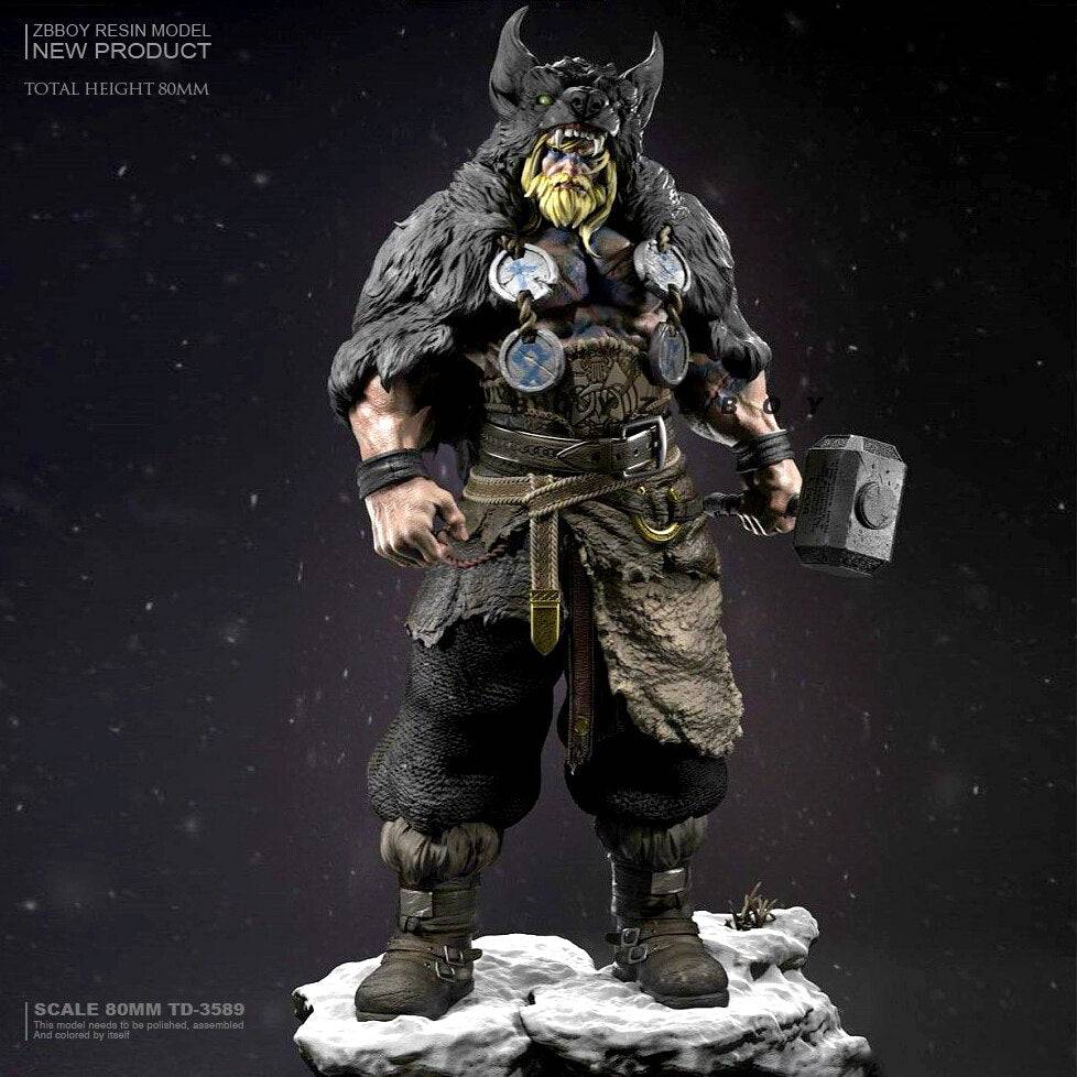 1/24 80mm Resin Model Kit Barbarian Warrior Viking Fantasy TD-3589 Unpainted - Model-Fan-Store