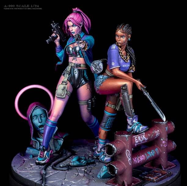 1/24 Resin Cyberpunk Model Kit Beautiful Girls Fantasy A-990 Unpainted - Model-Fan-Store