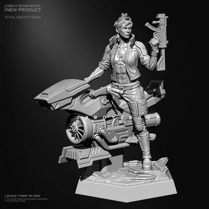 1/24 Resin Cyberpunk Model Kit Shooter Hoverbike Fantasy TD-3582 Unpainted - Model-Fan-Store