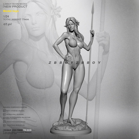 1/24 Resin Model Kit Amazon Beautiful Girl Warrior Fantasy TD-3239 Unpainted - Model-Fan-Store