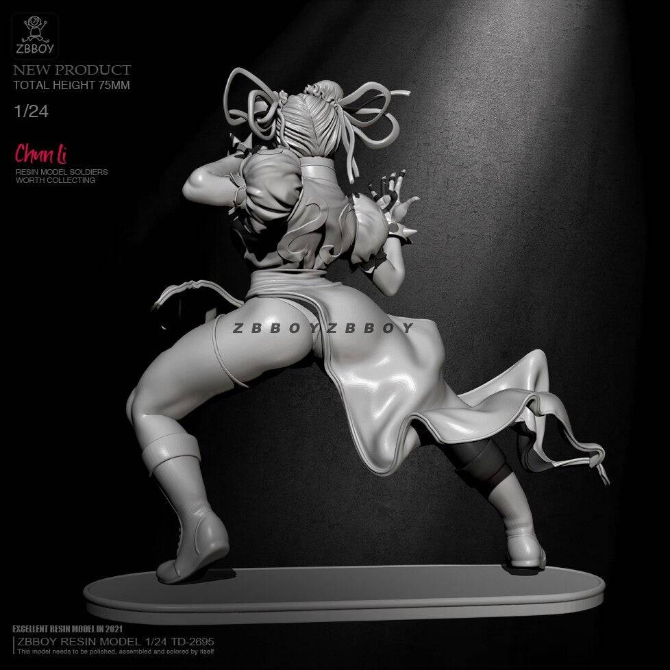 1/24 Resin Model Kit Asian Beautiful Girl Fighter Fantasy TD-2695 Unpainted - Model-Fan-Store