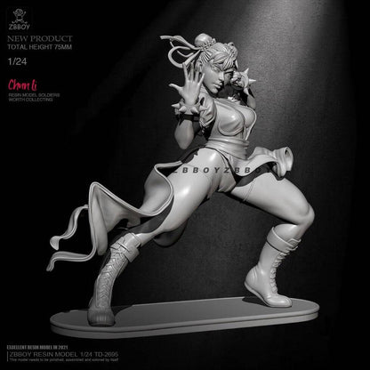 1/24 Resin Model Kit Asian Beautiful Girl Fighter Fantasy TD-2695 Unpainted - Model-Fan-Store