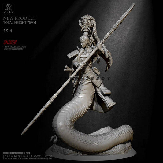 1/24 Resin Model Kit Asian Beautiful Girl Serpent Queen Fantasy TD-2697 Unpainted - Model-Fan-Store