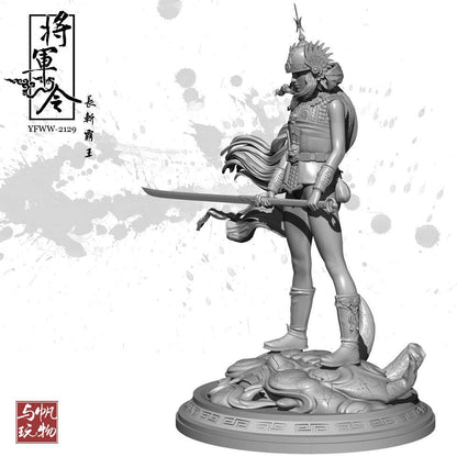 1/24 Resin Model Kit Asian Beautiful Girl Warrior Fantasy Unpainted - Model-Fan-Store