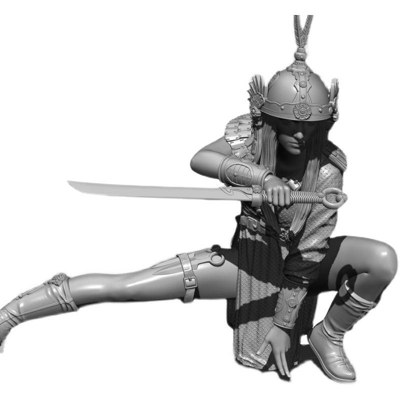1/24 Resin Model Kit Asian Beautiful Girl Warrior Fantasy Unpainted - Model-Fan-Store