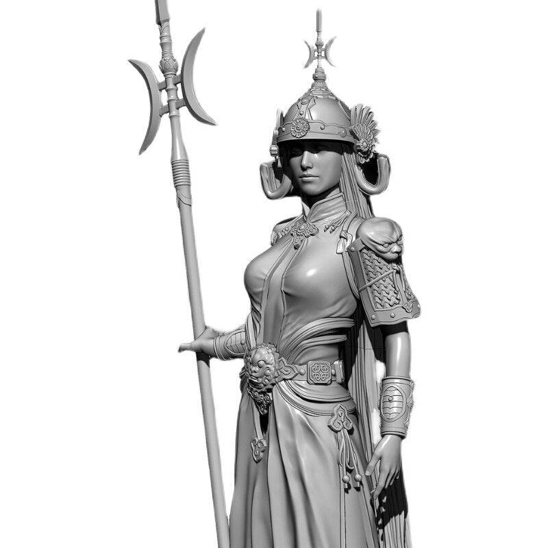 1/24 Resin Model Kit Asian Beautiful Girl Warrior Fantasy Unpainted - Model-Fan-Store