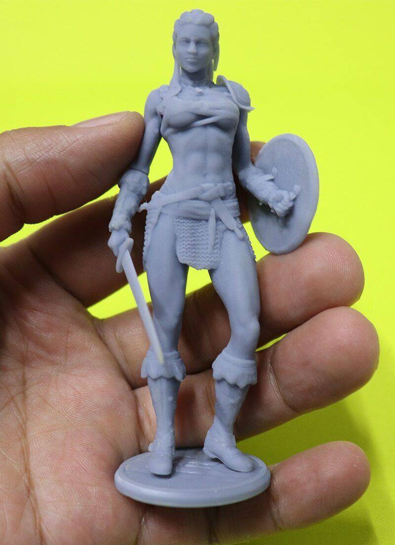 1/24 Resin Model Kit Beautiful Girl Barbarian Warrior Viking Fantasy Unpainted - Model-Fan-Store