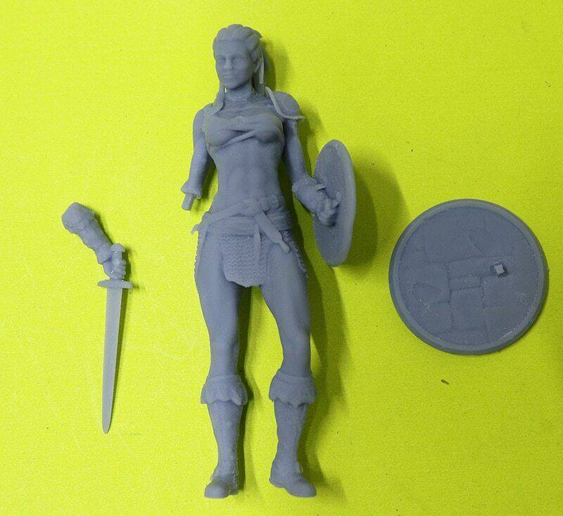1/24 Resin Model Kit Beautiful Girl Barbarian Warrior Viking Fantasy Unpainted - Model-Fan-Store