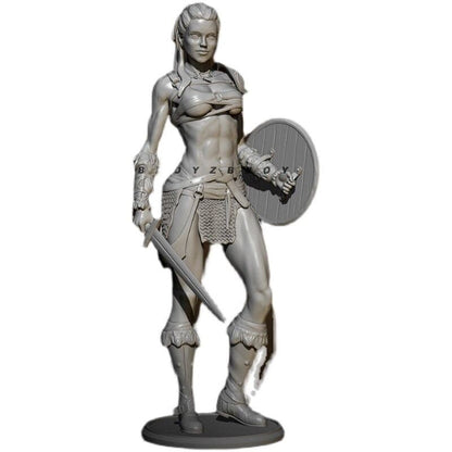 1/24 Resin Model Kit Beautiful Girl Barbarian Warrior Viking Fantasy Unpainted - Model-Fan-Store