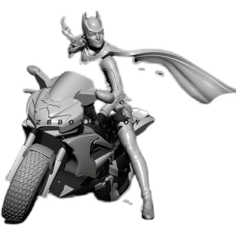 1/24 Resin Model Kit Beautiful Girl Batgirl Motorcycle Fantasy TD-3177 Unpainted - Model-Fan-Store