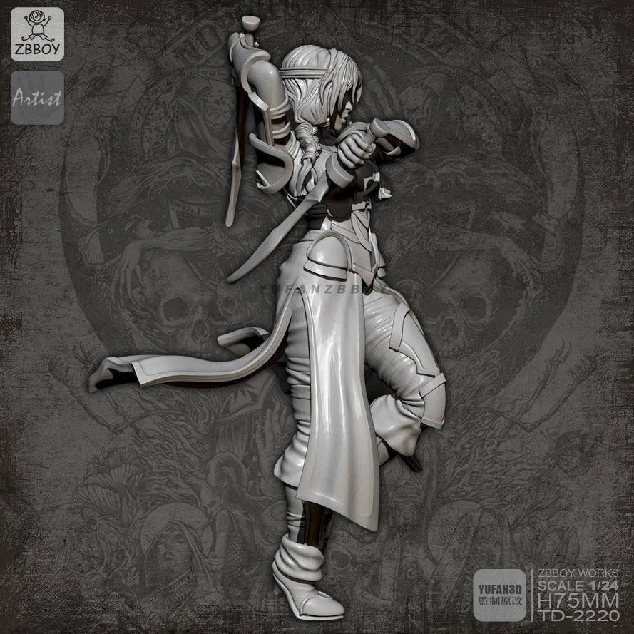 1/24 Resin Model Kit Beautiful Girl Woman Assassin Fantasy Unpainted - Model-Fan-Store