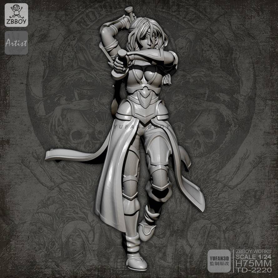 1/24 Resin Model Kit Beautiful Girl Woman Assassin Fantasy Unpainted - Model-Fan-Store