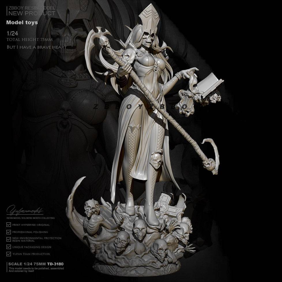 1/24 Resin Model Kit Reaper of Death Beautiful Girl Demon Fantasy TD-3185 Unpainted - Model-Fan-Store