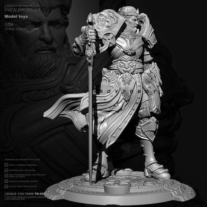 1/24 Resin Model Kit Warrior King Medieval Knight Fantasy TD-3297 Unpainted - Model-Fan-Store