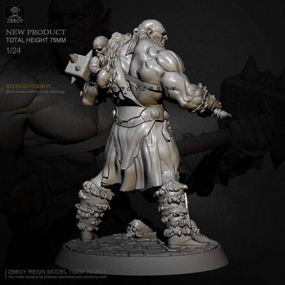 1/24 Resin Model Kit Warrior Orc WOW Fantasy TD-2611 Unpainted - Model-Fan-Store