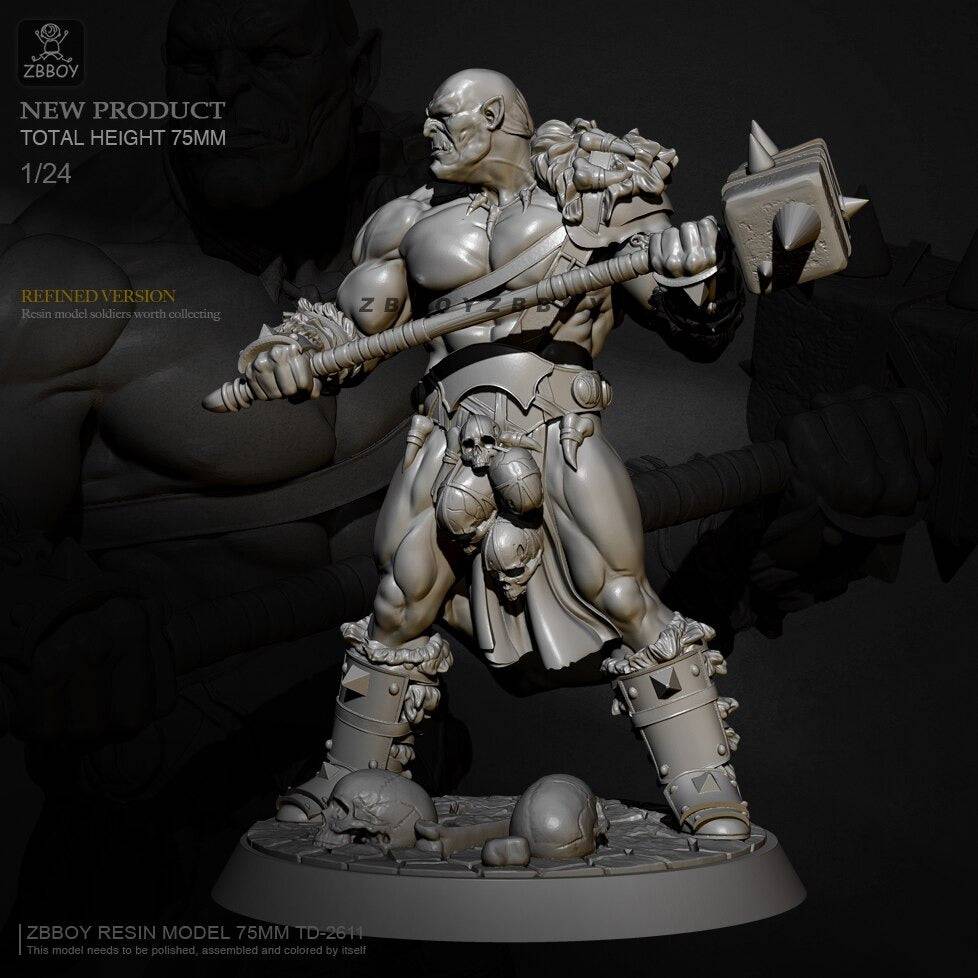 1/24 Resin Model Kit Warrior Orc WOW Fantasy TD-2611 Unpainted - Model-Fan-Store