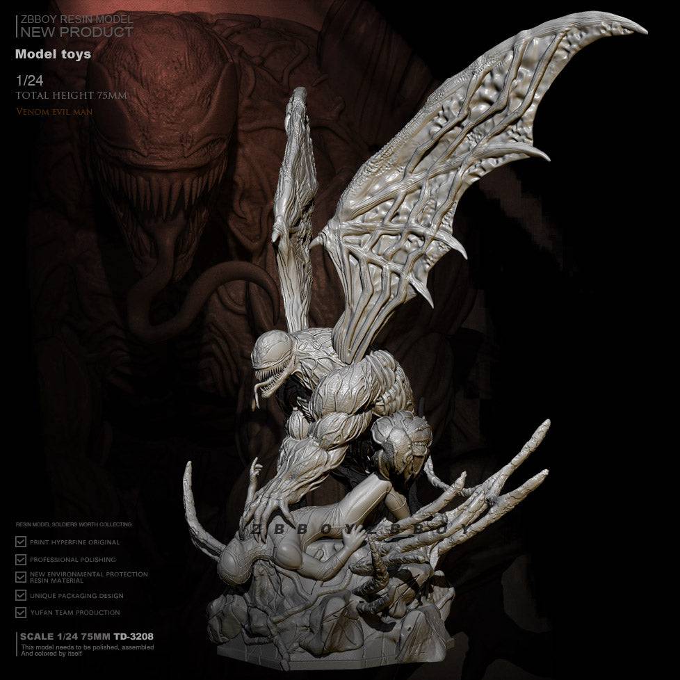 1/24 Resin Superhero Model Kit Venom Devil Fantasy TD-3208 Unpainted - Model-Fan-Store