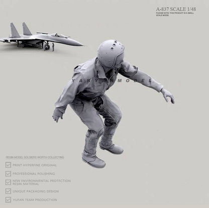 1/48 Resin Model Kit Modern Fighter Pilot A-837 Unpainted - Model-Fan-Store