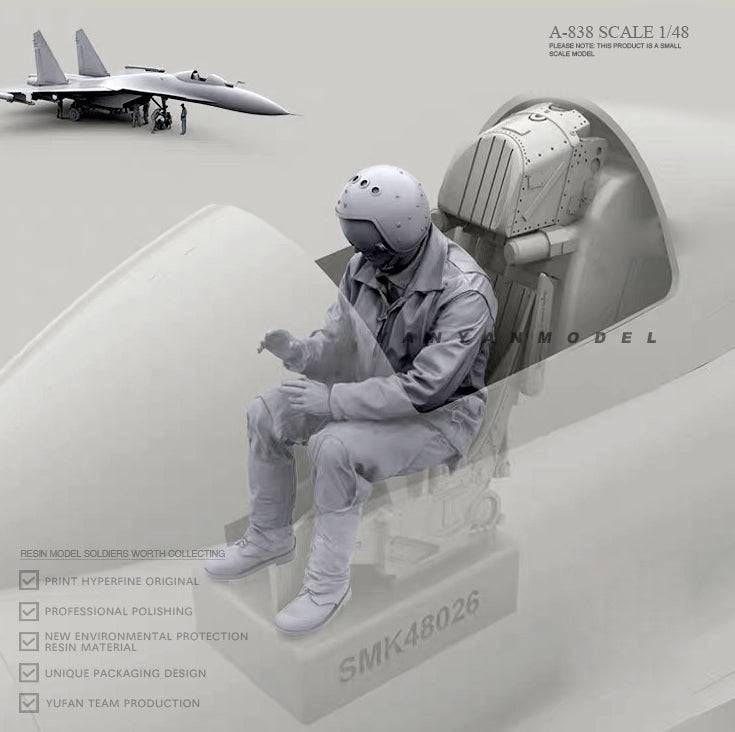 1/48 Resin Model Kit Modern Fighter Pilot A-838 Unpainted - Model-Fan-Store