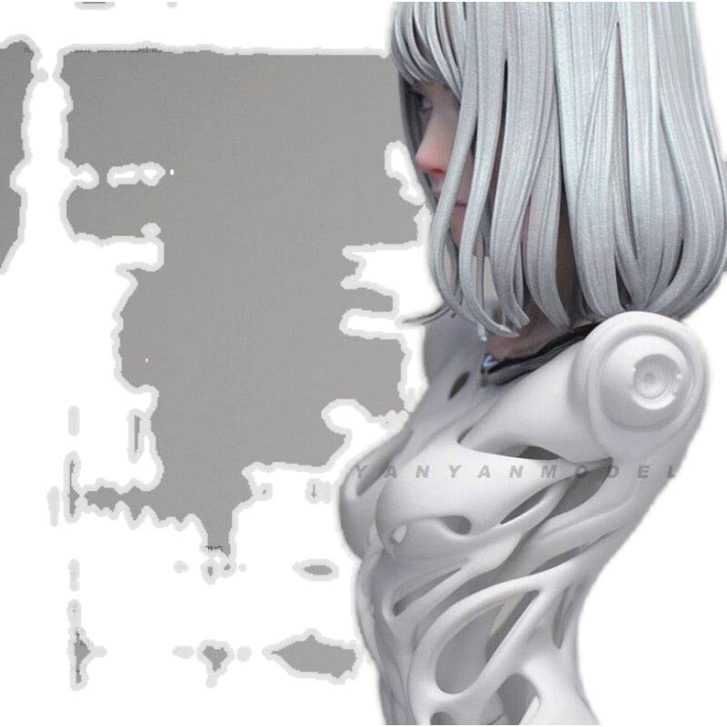 1/6 BUST Resin Cyberpunk Model Kit Asian Beautiful Girl Fantasy A-822 Unpainted - Model-Fan-Store