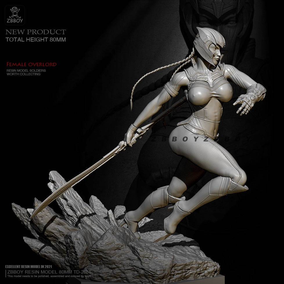 1/24 80mm Resin Superhero Model Kit Overlord TD-2681 Beautiful Girl Unpainted - Model-Fan-Store