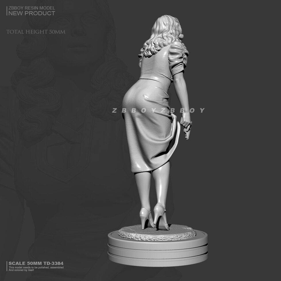 1/35 50mm Resin Model Kit Peggy Carter Beautiful Girl Fantasy TD-3384 Unpainted - Model-Fan-Store