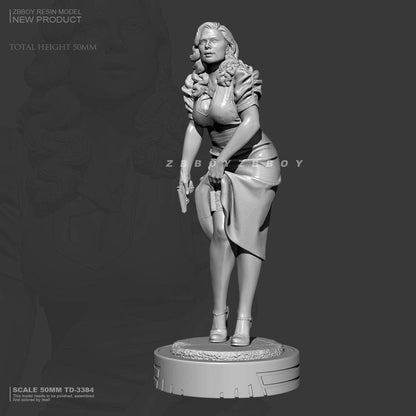 1/35 50mm Resin Model Kit Peggy Carter Beautiful Girl Fantasy TD-3384 Unpainted - Model-Fan-Store