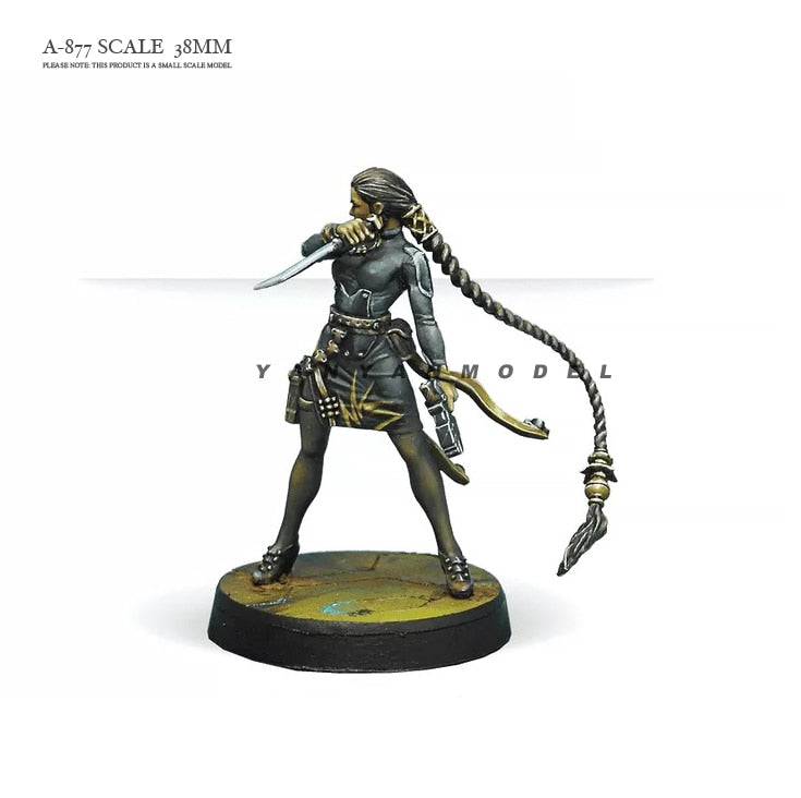 38mm Resin Cyberpunk Model Kit Beautiful Girl Fantasy A-877 Unpainted - Model-Fan-Store