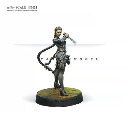 38mm Resin Cyberpunk Model Kit Beautiful Girl Fantasy A-877 Unpainted - Model-Fan-Store