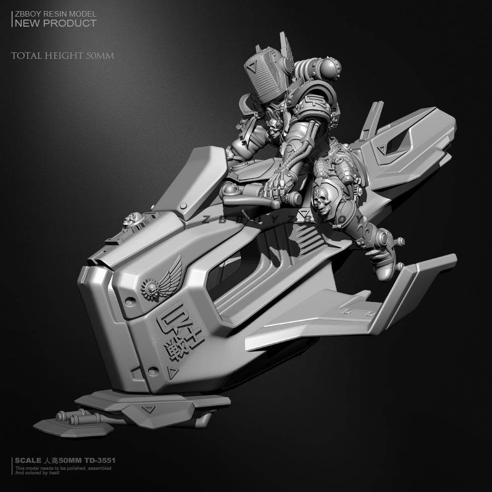 50mm Resin Cyberpunk Model Kit Motoheaven Warrior 40000 Fantasy TD-3551 Unpainted - Model-Fan-Store