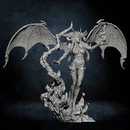 60mm Resin Model Kit Beautiful Girl Devil Queen of Hell Fantasy Unpainted - Model-Fan-Store