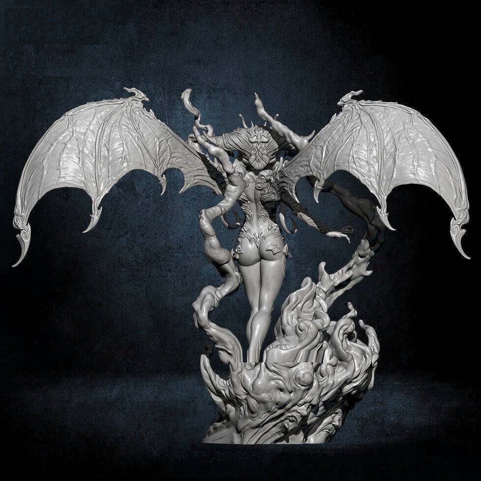 60mm Resin Model Kit Beautiful Girl Devil Queen of Hell Fantasy Unpainted - Model-Fan-Store