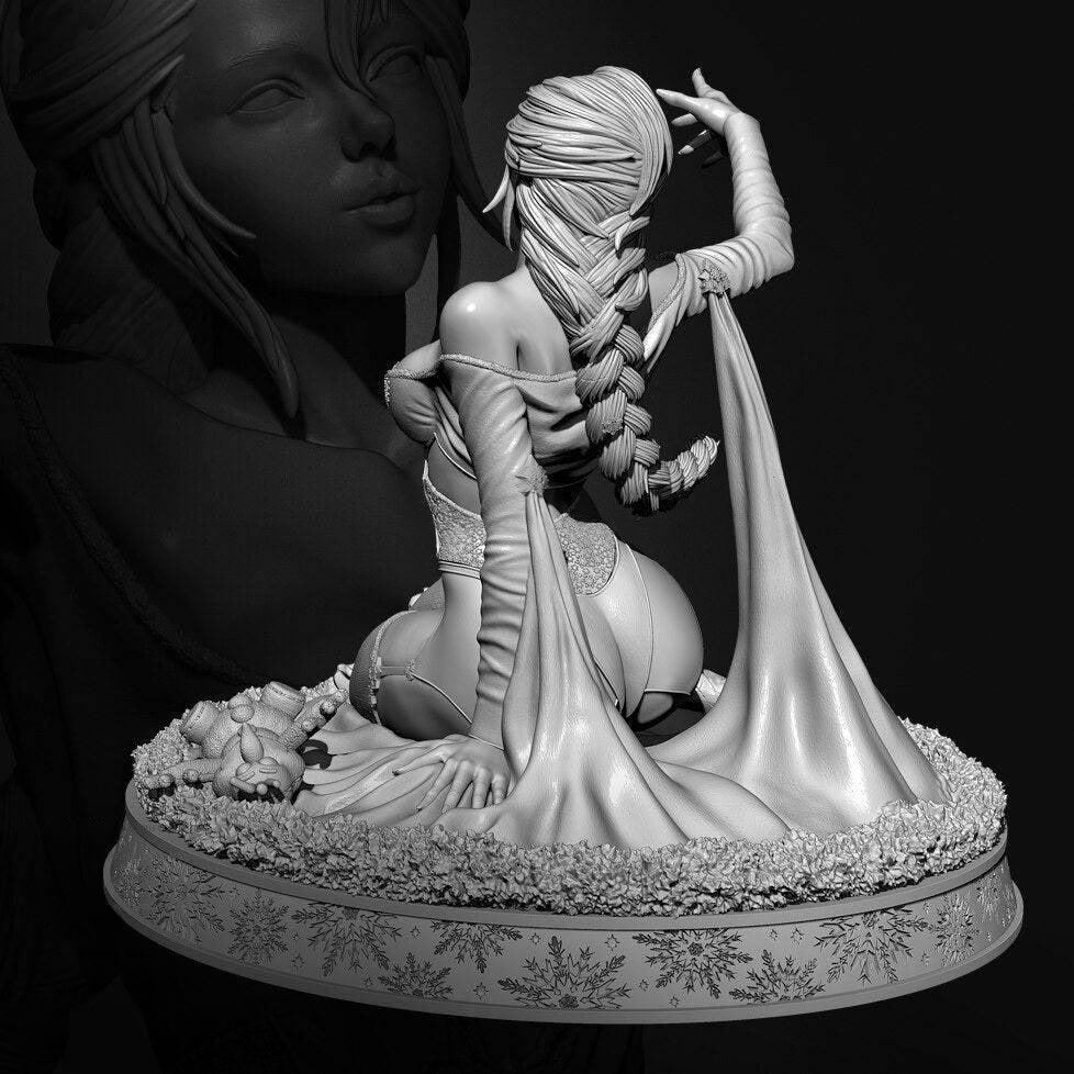 1/24 Resin Model Kit Frozen Beautiful Girl Elsa Fairy Tales TD-3313 Unpainted - Model-Fan-Store