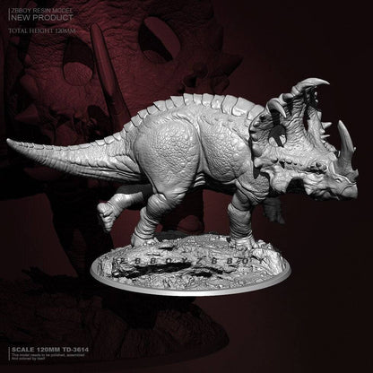 90mm Resin Model Kit Animal Triceratops Dinosaur Fantasy TD-3614 Unpainted - Model-Fan-Store
