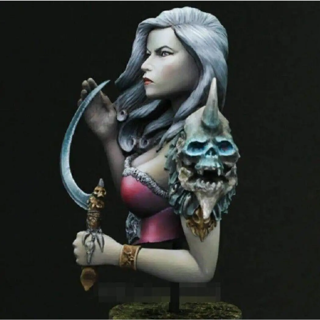 1/10 BUST Resin Model Kit Beautiful Girl Barbarian Sorceress Witch Unpainted - Model-Fan-Store