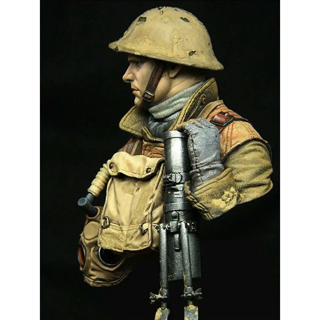 1/10 BUST Resin Model Kit British Soldier Machine Gunner WW1 Unpainted - Model-Fan-Store