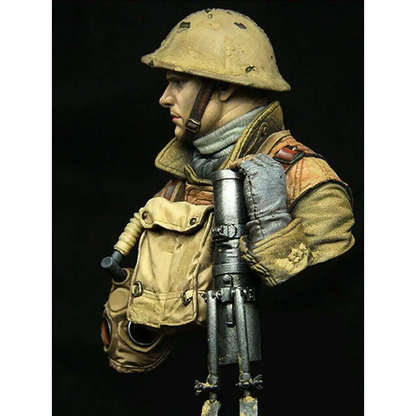 1/10 BUST Resin Model Kit British Soldier Machine Gunner WW1 Unpainted - Model-Fan-Store