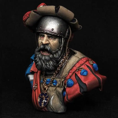 1/10 BUST Resin Model Kit Warrior Medieval German Mercenary Patrician Unpainted - Model-Fan-Store