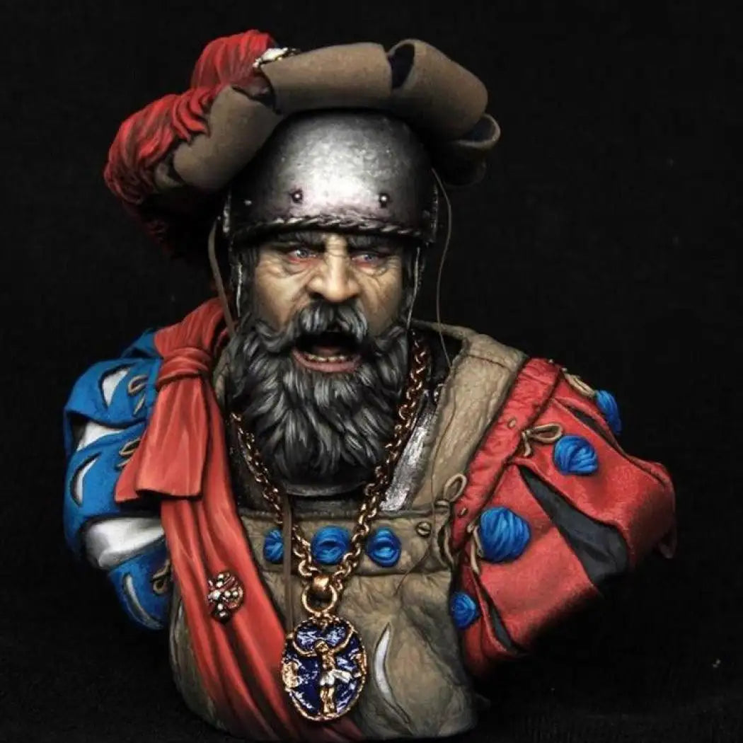 1/10 BUST Resin Model Kit Warrior Medieval German Mercenary Patrician Unpainted - Model-Fan-Store