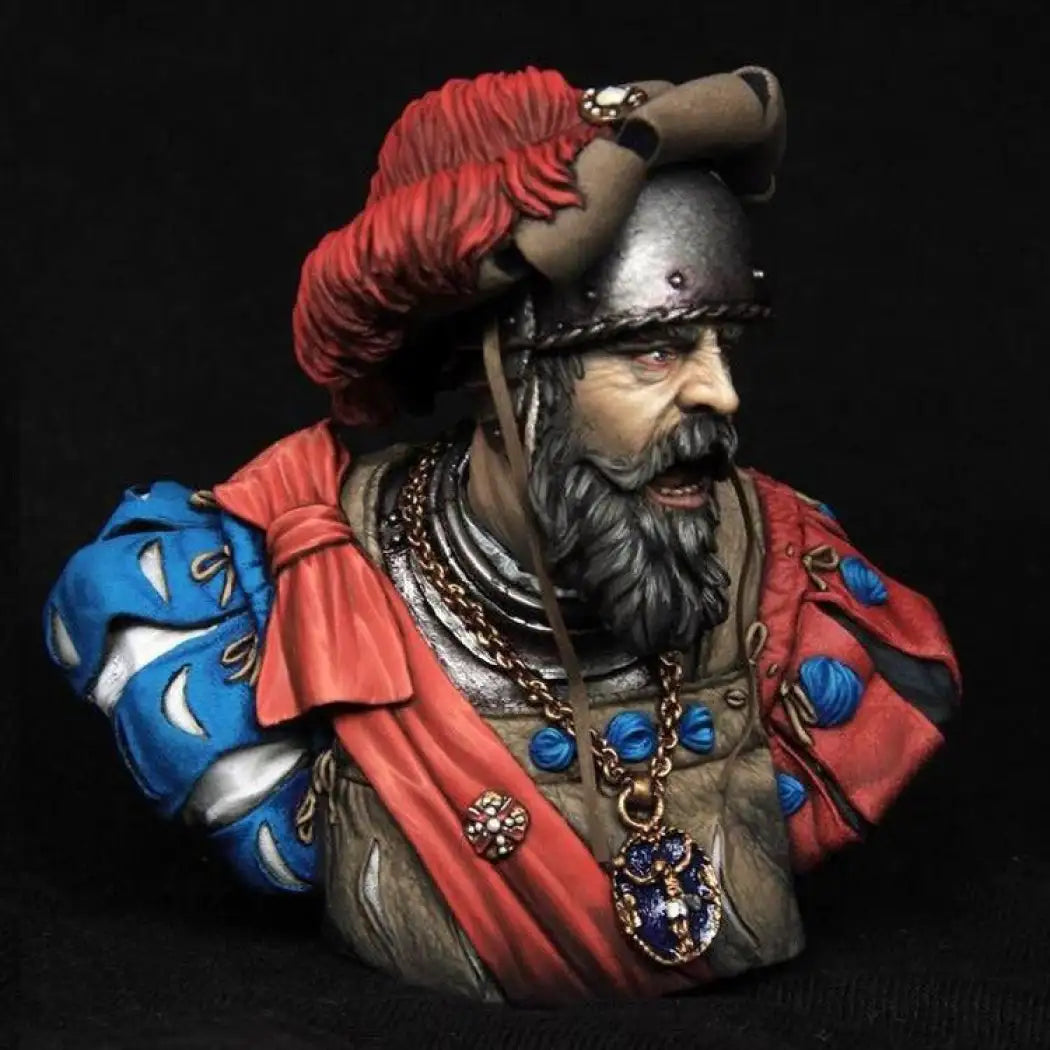 1/10 BUST Resin Model Kit Warrior Medieval German Mercenary Patrician Unpainted - Model-Fan-Store