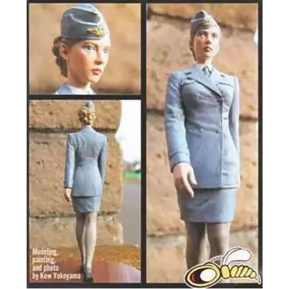 1/20 90mm Resin Model Kit Beautiful Girl Uniform Officer Pilot Unpainted - Model-Fan-Store