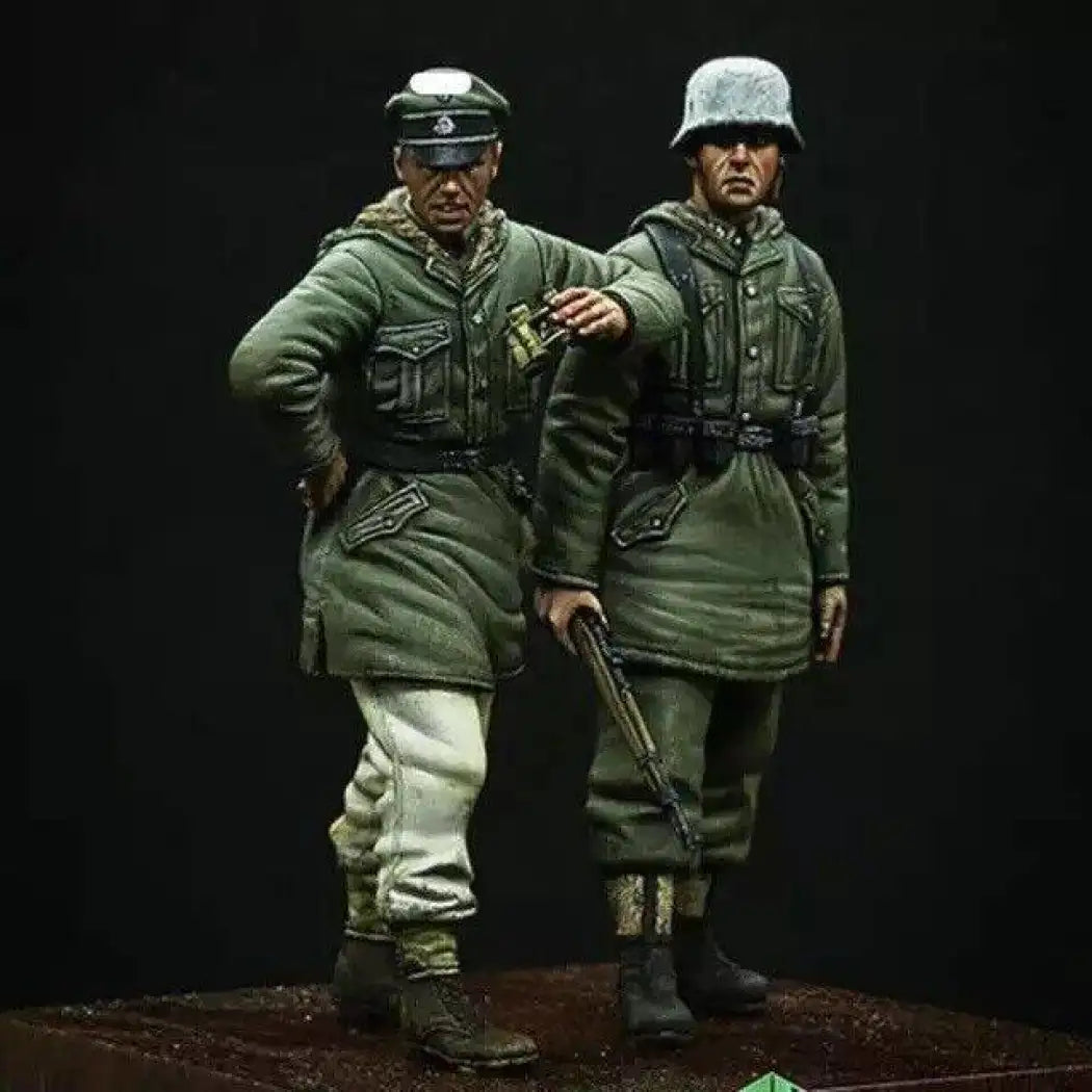 1/35 2pcs Resin Model Kit German Soldiers Grenadier 4 Heads WW2 Unpainted - Model-Fan-Store