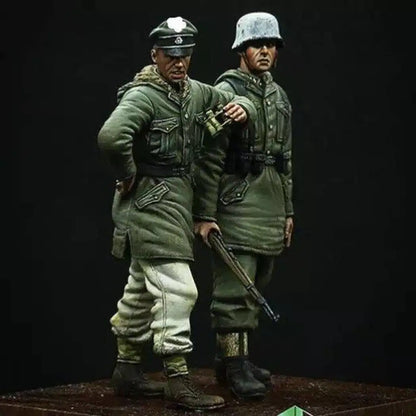 1/35 2pcs Resin Model Kit German Soldiers Grenadier 4 Heads WW2 Unpainted - Model-Fan-Store