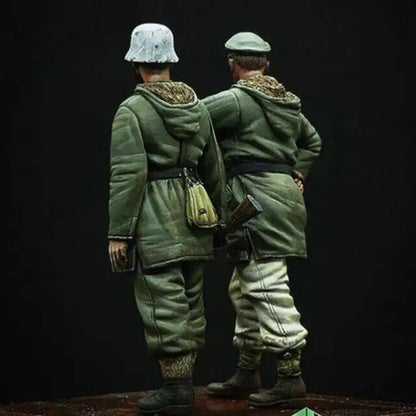 1/35 2pcs Resin Model Kit German Soldiers Grenadier 4 Heads WW2 Unpainted - Model-Fan-Store